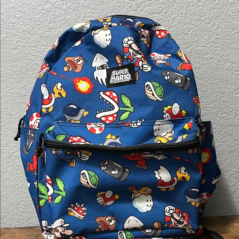 Nintendo Super Mario Kids Backpack - Blue and Red - Picture 1 of 9
